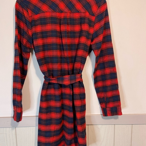 Red Plaid Women's Dress - Picture 6 of 8